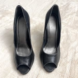 Carvela snake effect peep toe stilletoes